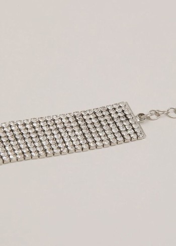 Phase Eight Silver Chainmail Sparkle Jewellery Silver Canada | QKOTDR-109